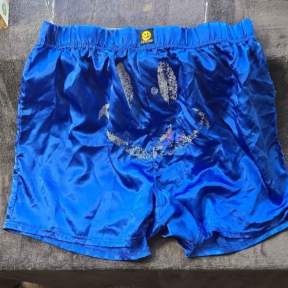Joe Boxer Blue Boxers with Elastic Waistband and Functional Fly
